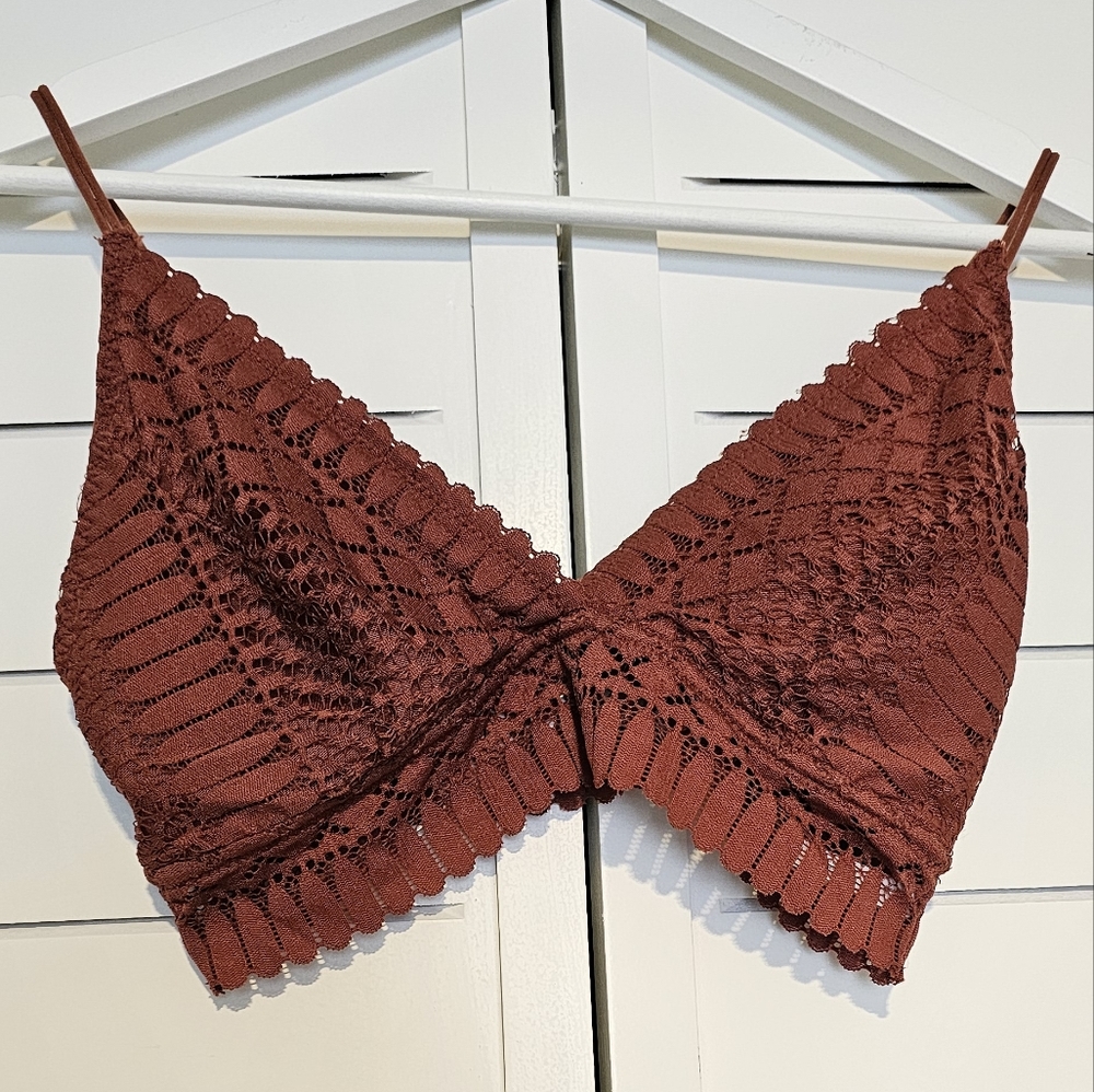 Anemone Lace Padded Top in Burnt Orange Size S/M